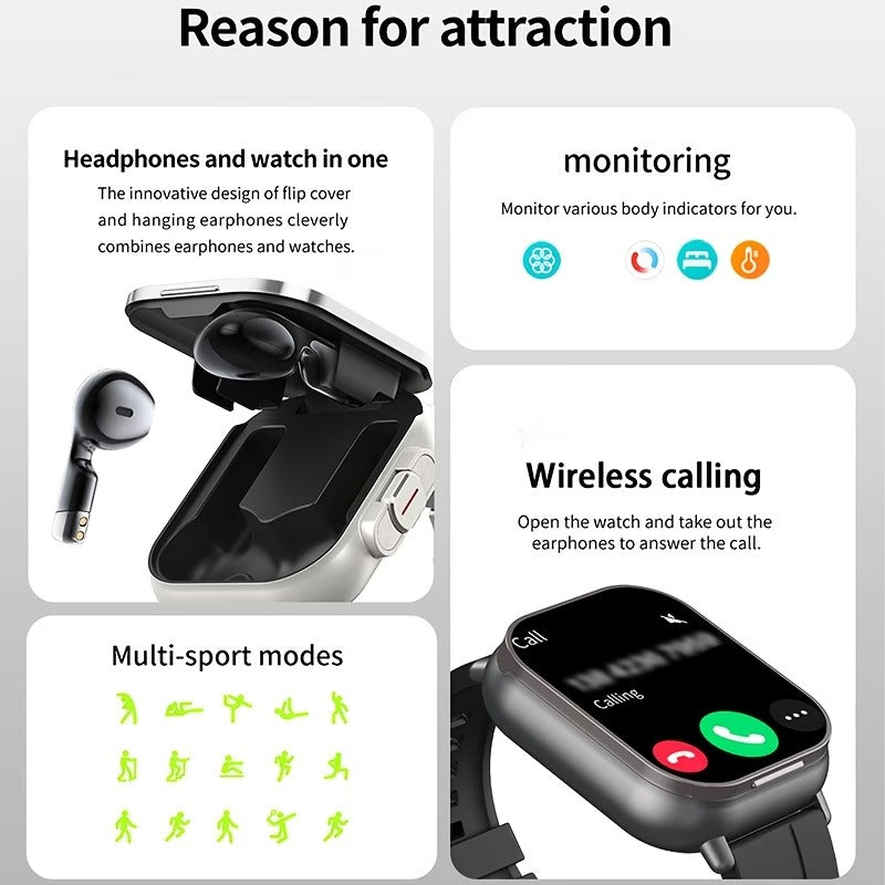 Multifunctional Smartwatch with TWS Earphones