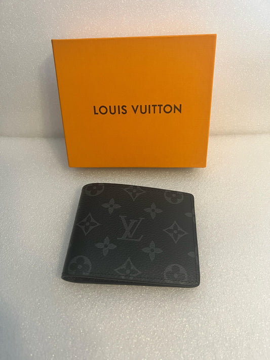Louis Vuitton Men’s Monogram Eclipse Multiple Bifold Wallet M61695. JAPAN USED