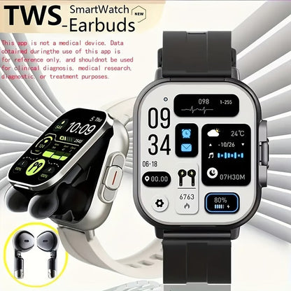 Multifunctional Smartwatch with TWS Earphones