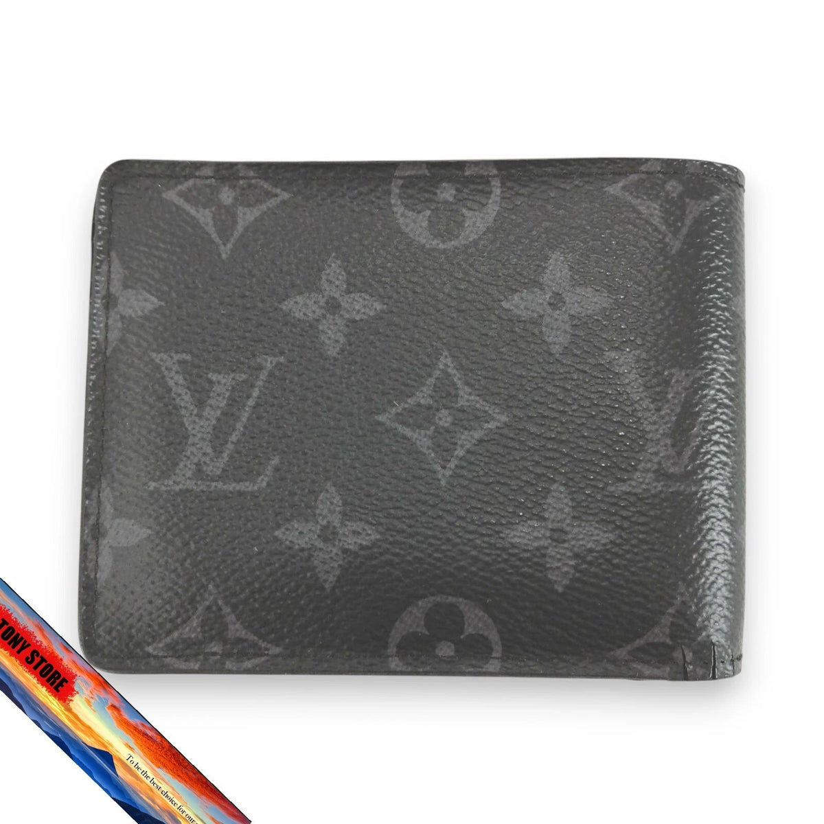 Louis Vuitton Men’s Monogram Eclipse Multiple Bifold Wallet M61695. JAPAN USED